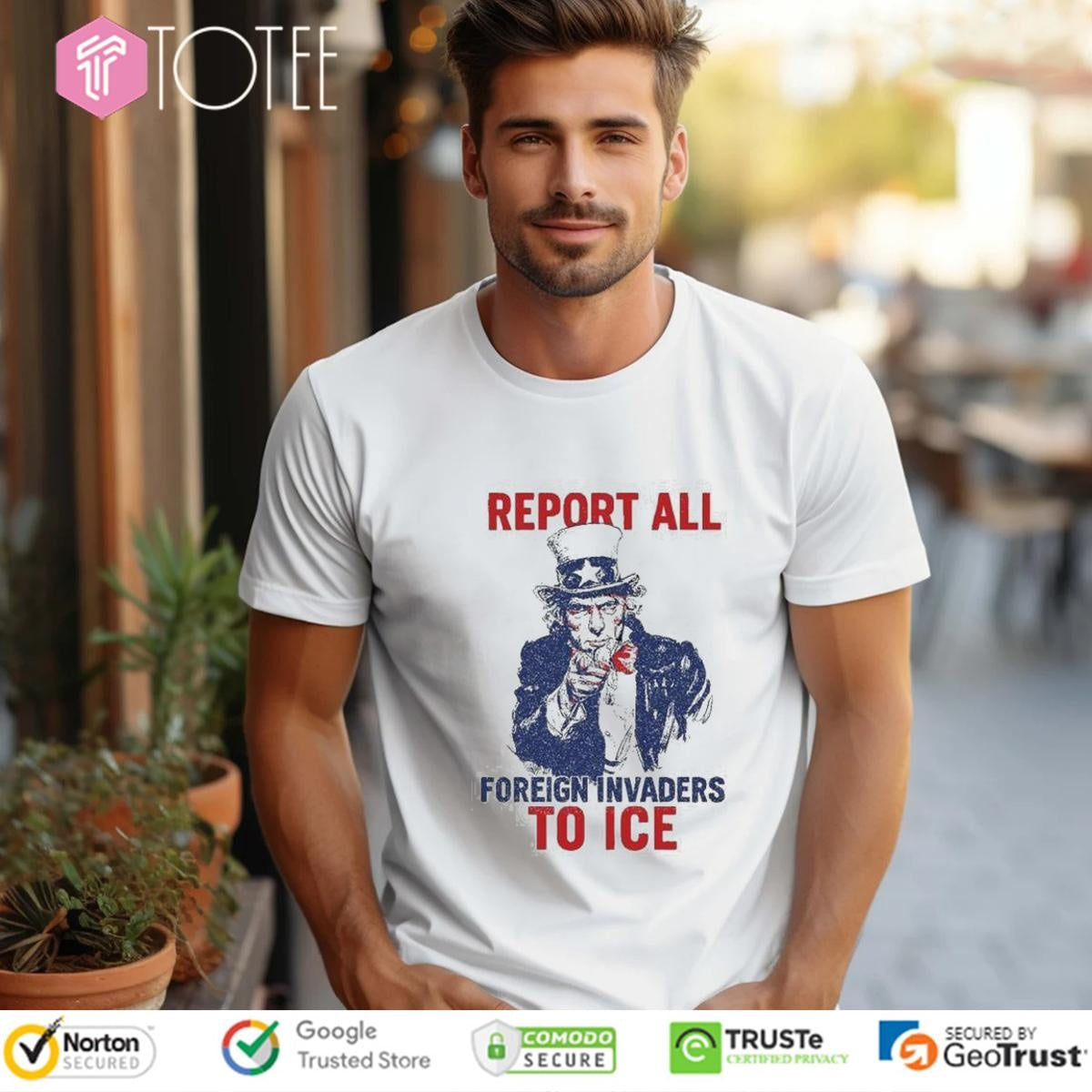 Uncle Sam Report All To Ice Foreign Invaders T-shirt