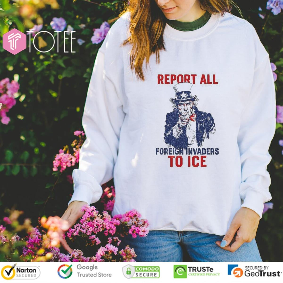 Uncle Sam Report All To Ice Foreign Invaders T-shirt