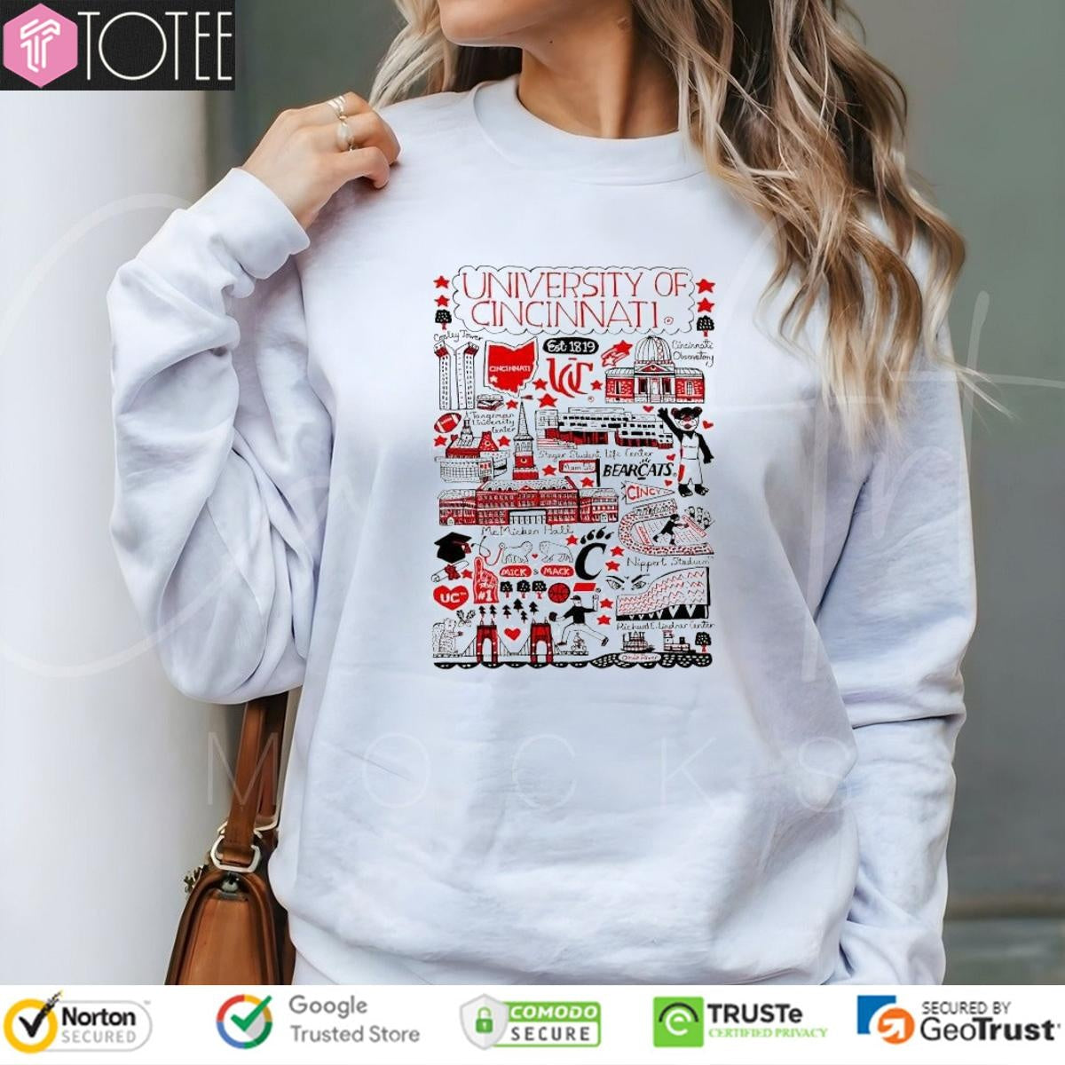 University Of Cincinnati Bearcats Art Illustration T-shirt