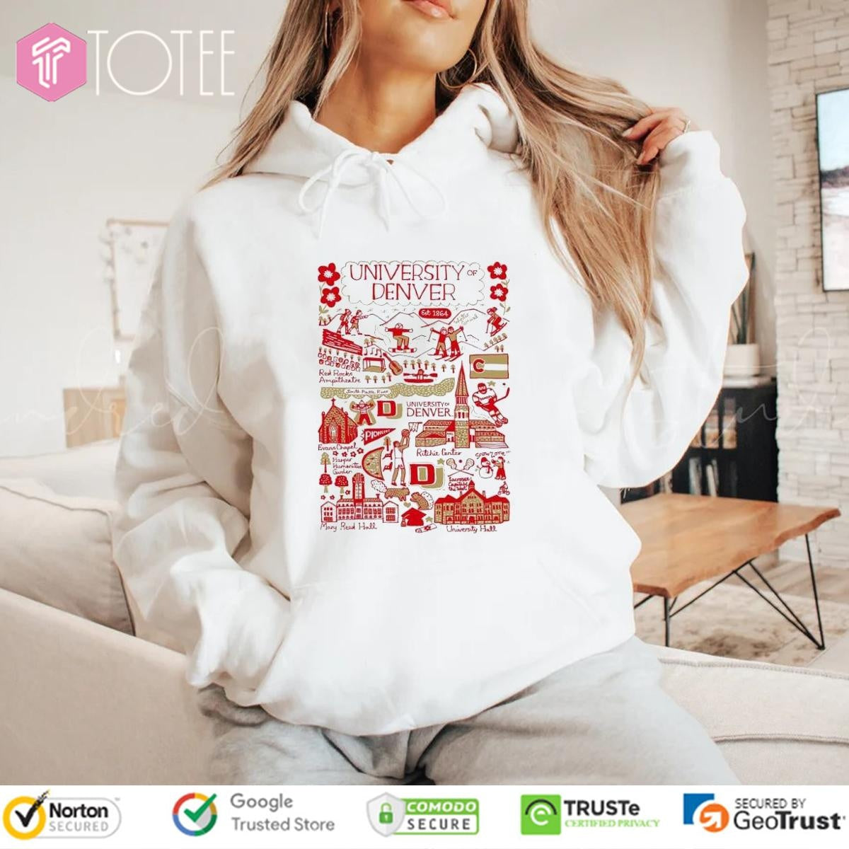 University Of Denver Art Illustration T-shirt