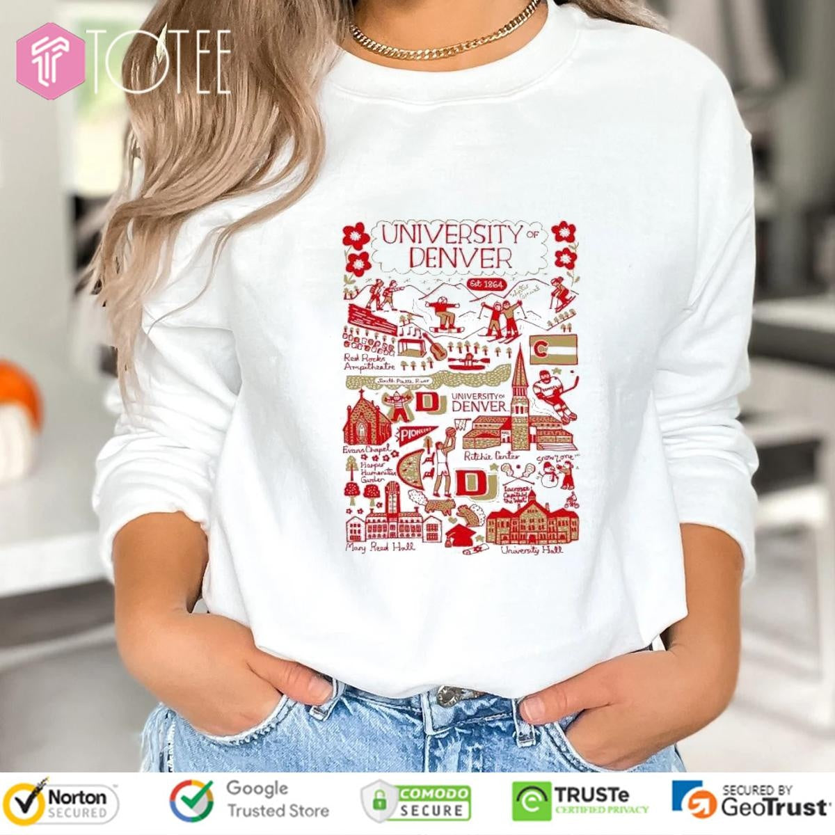 University Of Denver Art Illustration T-shirt
