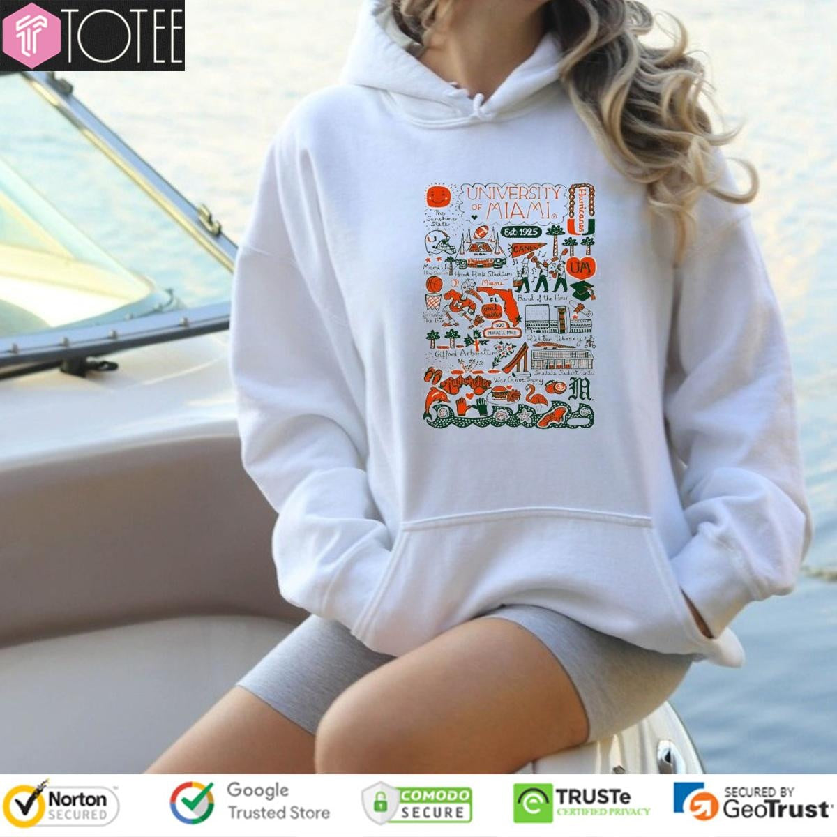 University Of Miami Hurricanes Art Illustration T-shirt