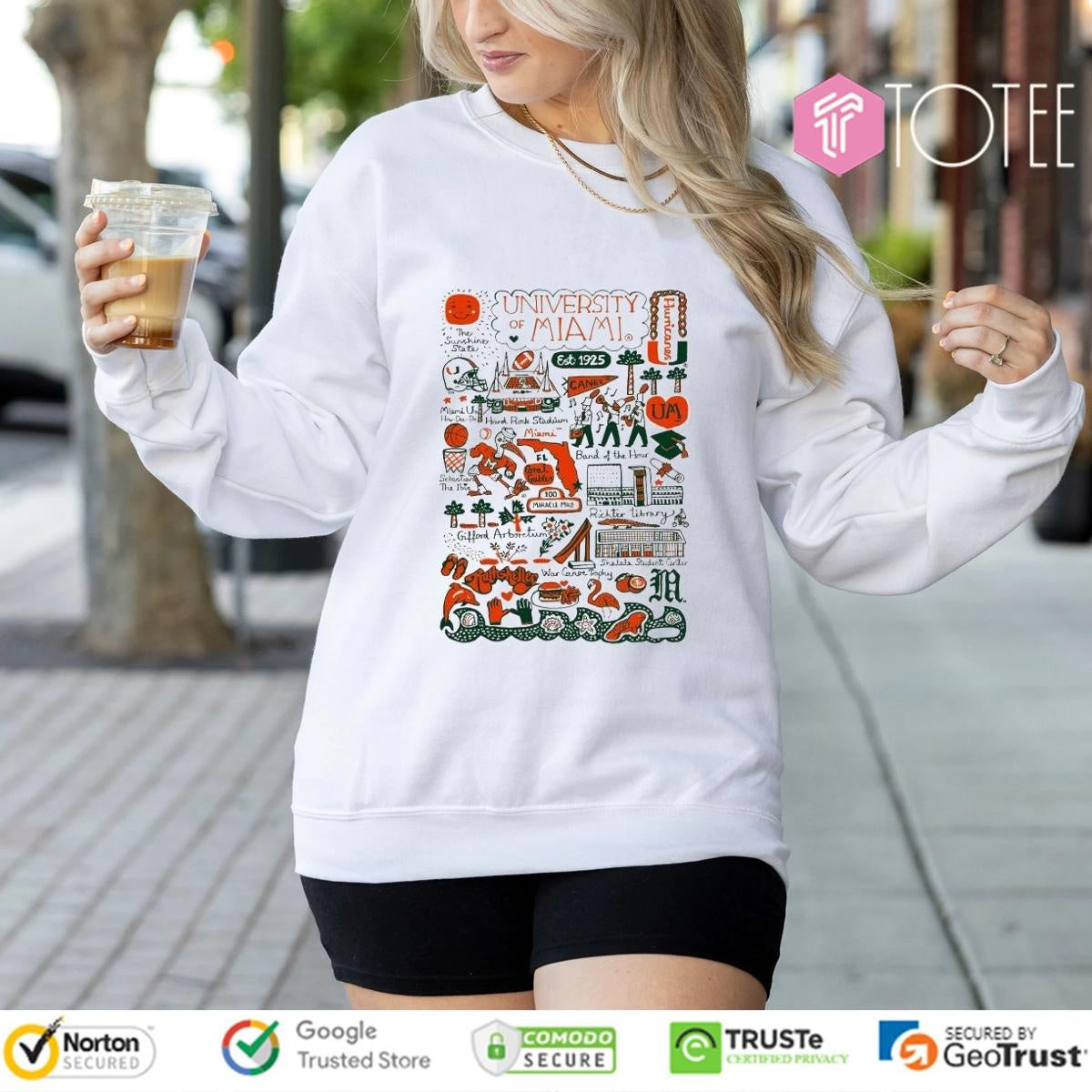 University Of Miami Hurricanes Art Illustration T-shirt