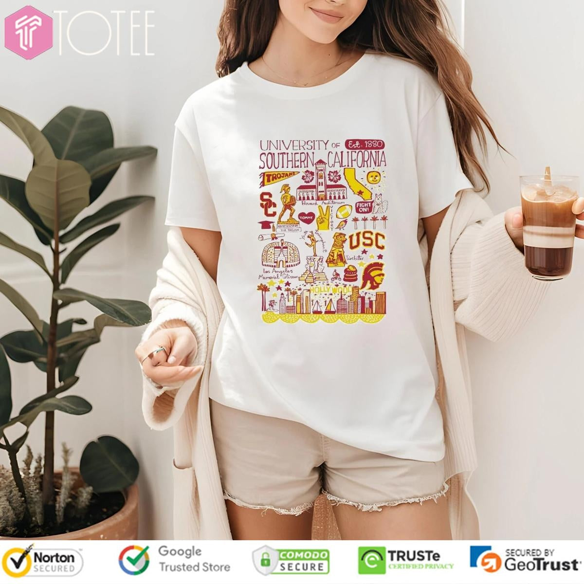 University Of Southern California Art Illustration T-shirt