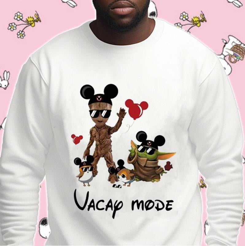 Vacay Mode Marvel Baby Groot Grogu Porg Star Wars Sweatshirt
