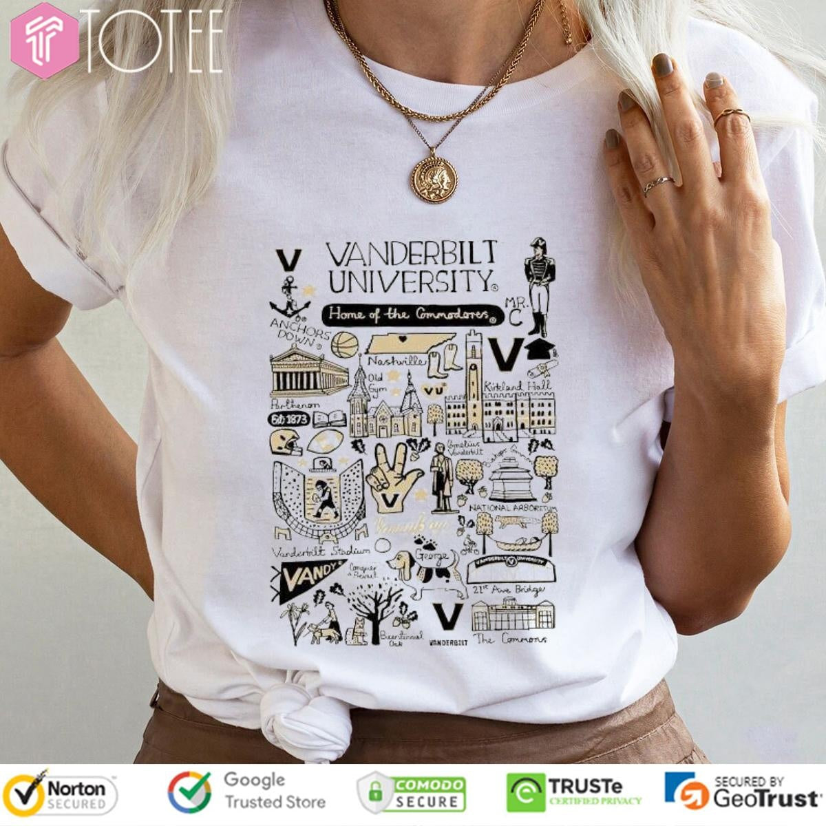 Vanderbilt University Art Illustration T-shirt