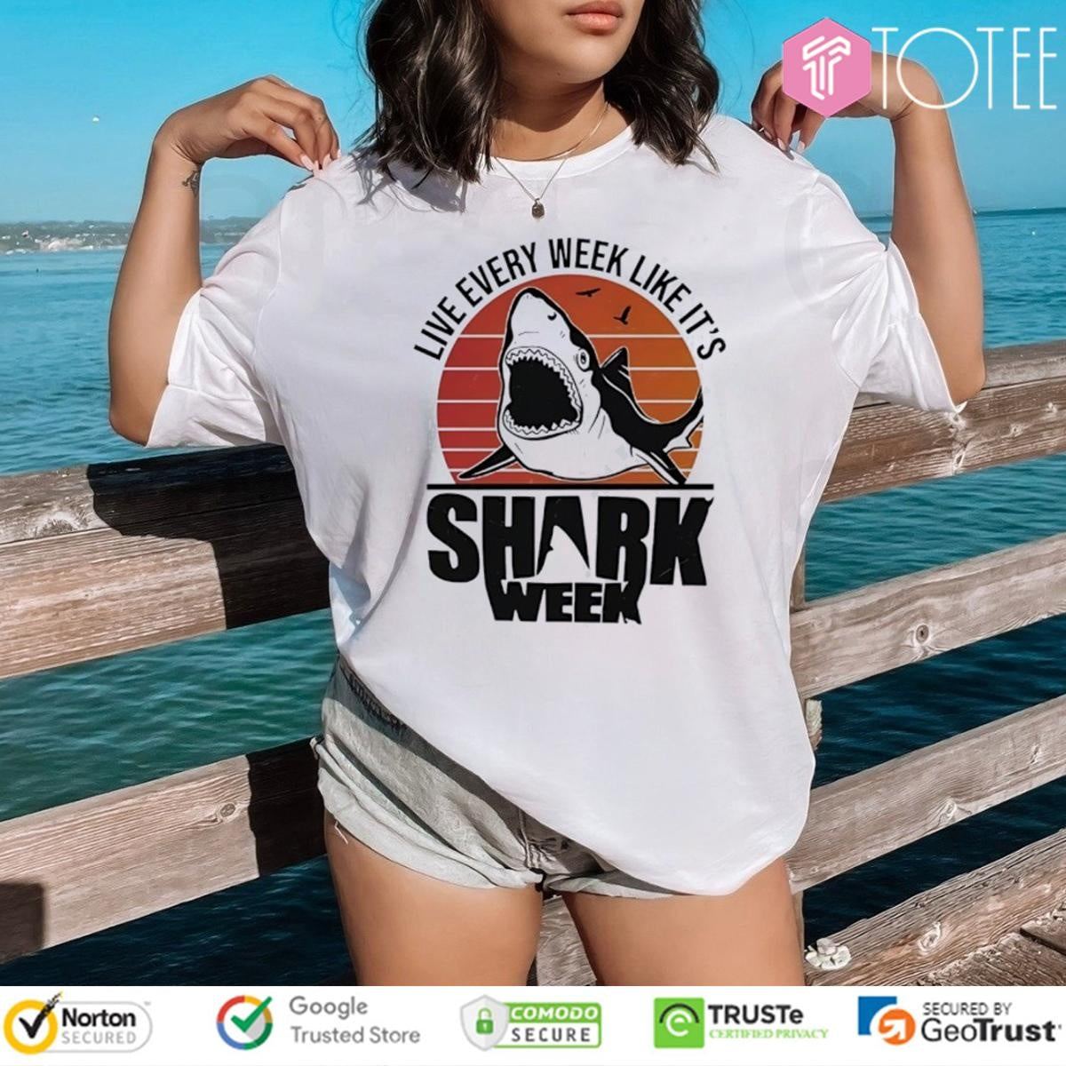 Vintage Live Every Week Like Its Shark Week T-shirt