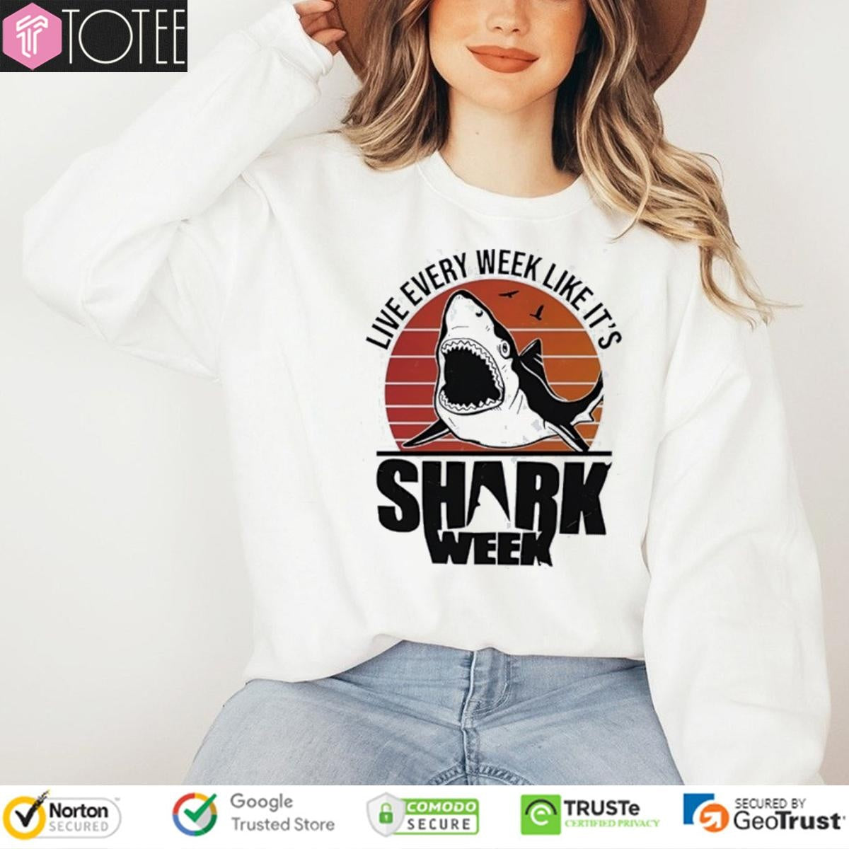 Vintage Live Every Week Like Its Shark Week T-shirt