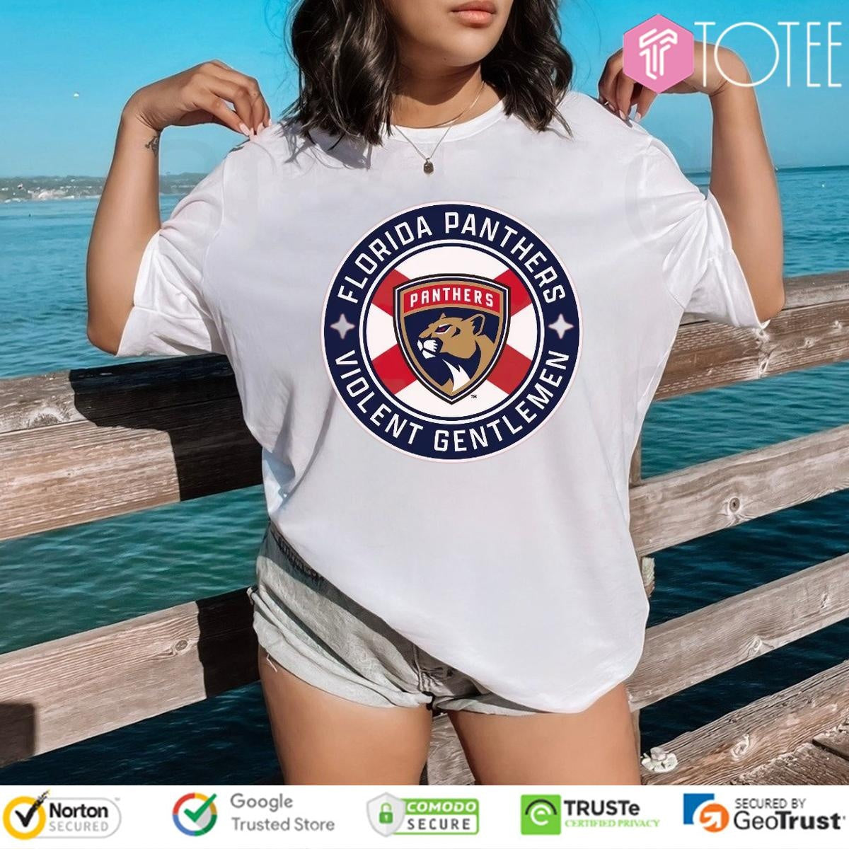 Violent Gentlement Florida Panthers Flag Logo T-shirt