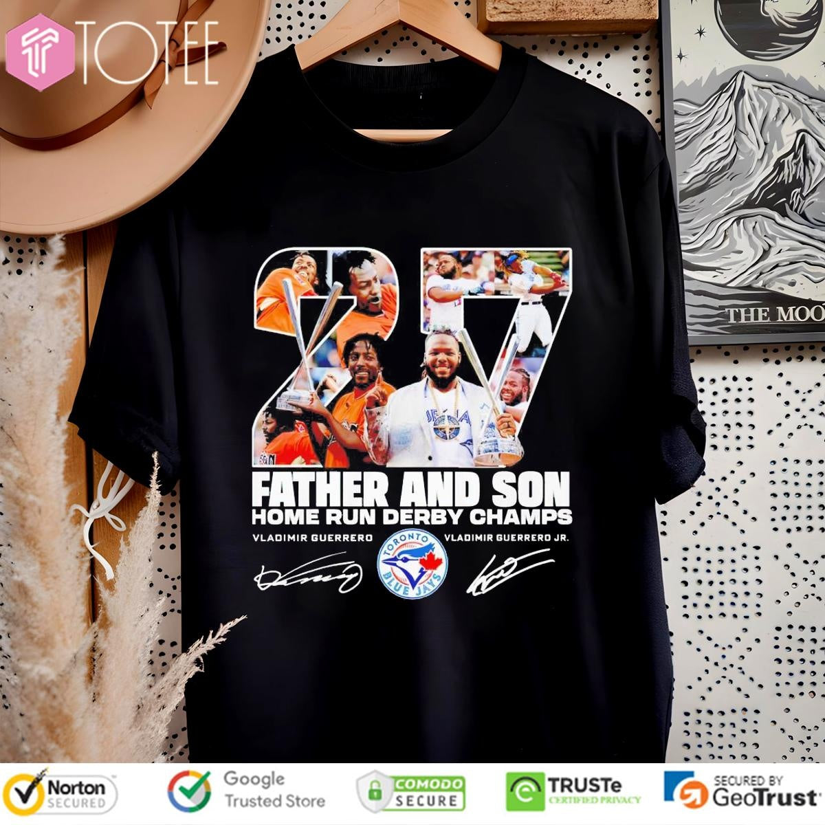 Vladimir Guerrero Father And Son Home Run Derby Champs Blue Jays Signatures T-shirt