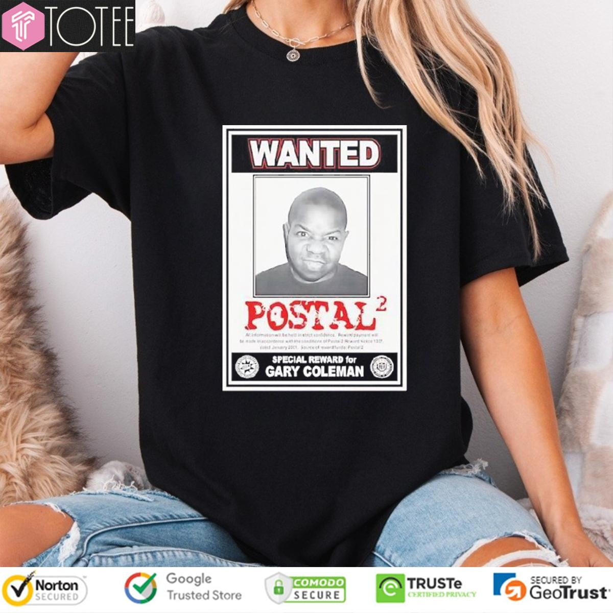 Wanted Postal 2 Special Reward For Gary Coleman T-shirt