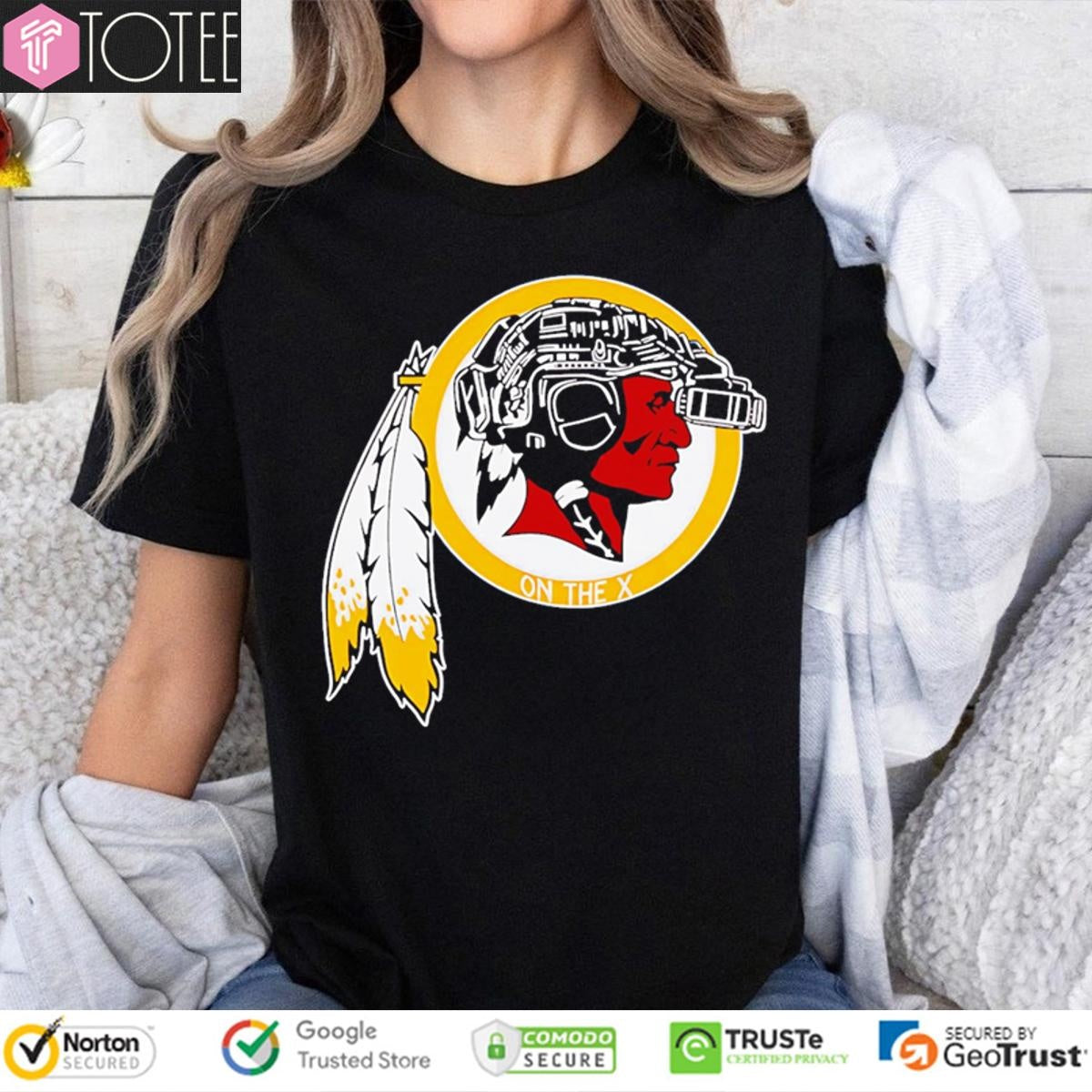 Washington Commanders Tactical Helmet Night Redskins Logo T-shirt