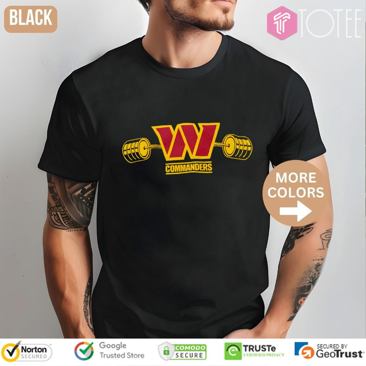 Weightlifting Washington Commanders Logo T-shirt