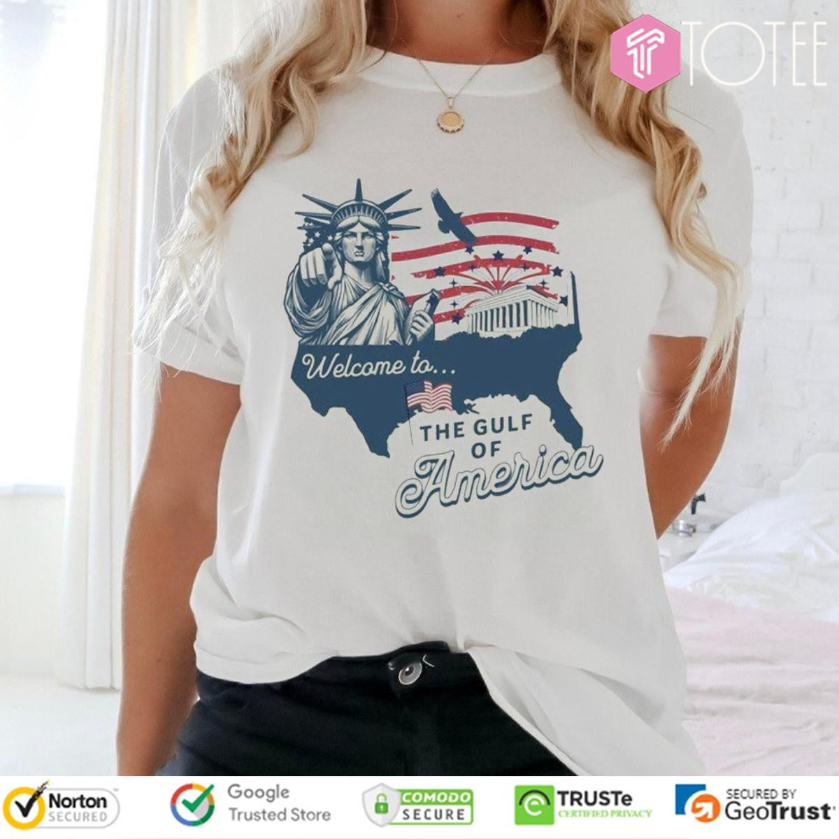 Welcome To The Gulf Of America Statue Of Liberty T-shirt