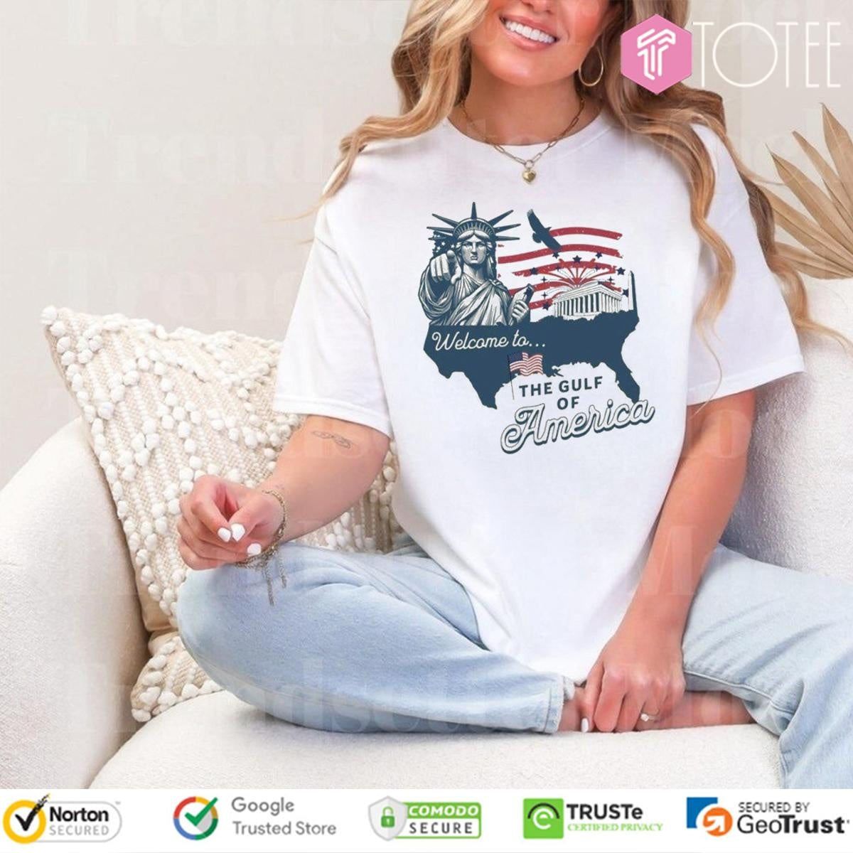Welcome To The Gulf Of America Statue Of Liberty T-shirt