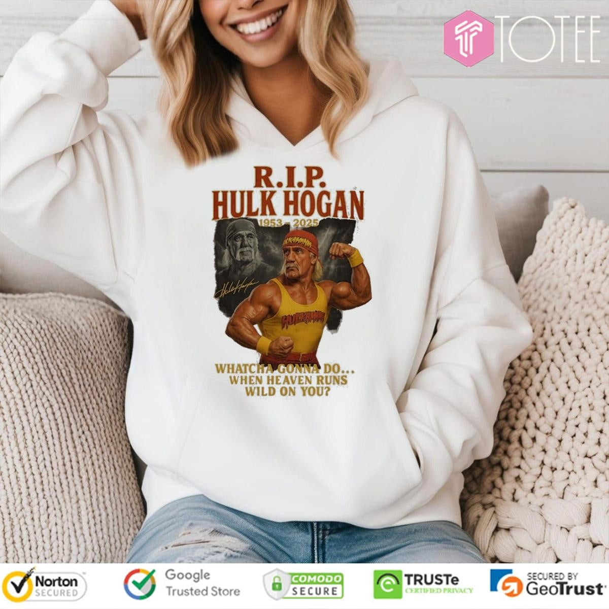 Whatcha Gonna Do When Heaven Runs Wild On You Hulk Hogan 1953-2025 Signed T-shirt