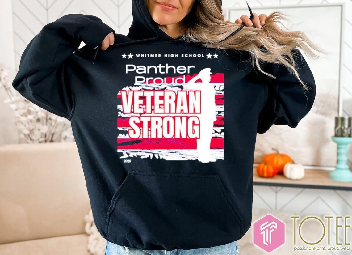 Whitmer High School Panther Proud Veteran Strong 2025 T-shirt