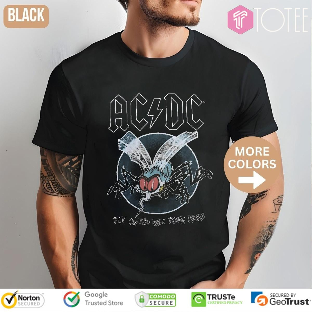 William Zabka Wearing Acdc Fly On The Wall Tour 1985 T-shirt