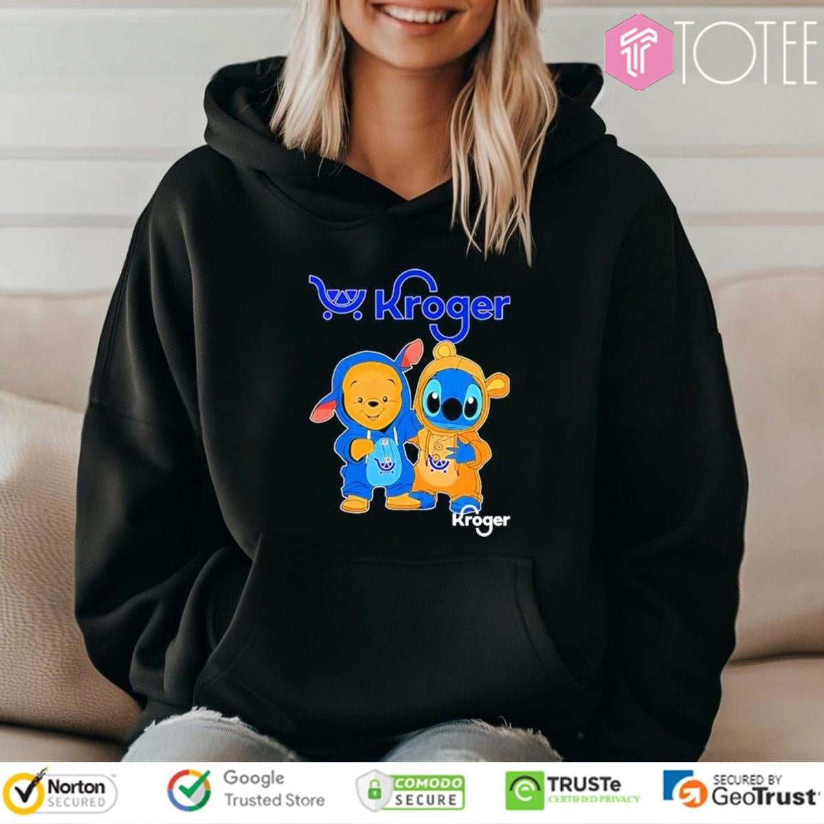 Winnie The Pooh Stitch Disney Kroger Logo T-shirt