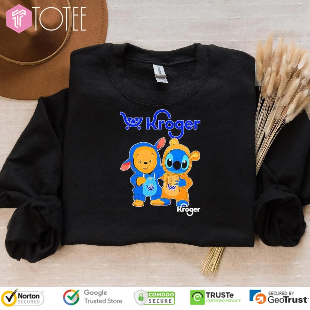 Winnie The Pooh Stitch Disney Kroger Logo T-shirt