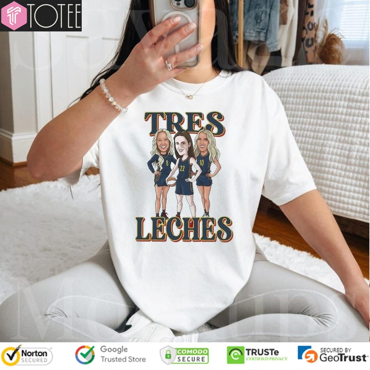 Wnba Tres Leches Caitlin Clark Lexie Hull Sophie Cunningham Ver Cartoon T-shirt