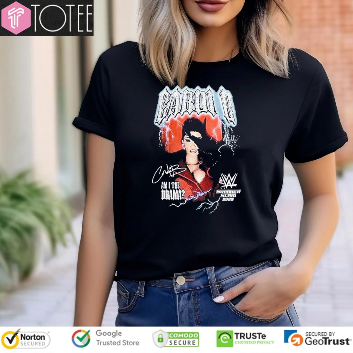 Wwe Cardi B Am I The Drama Summer Slam 2025 Signature T-shirt
