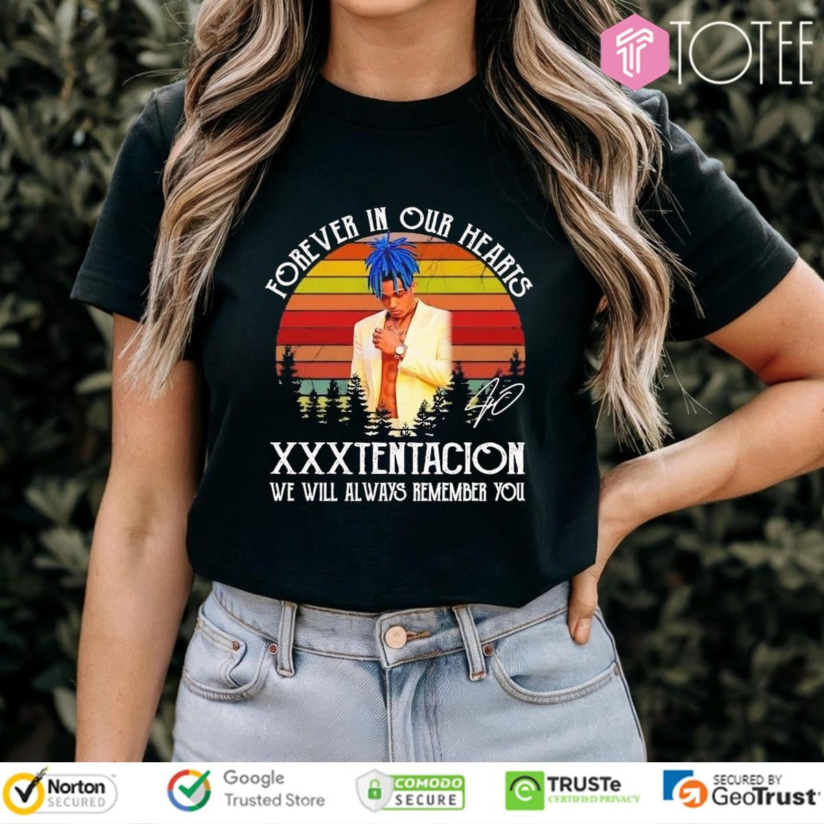 Xxxtentacion Forever In Our Hearts Signature Vintage Sunset T-shirt