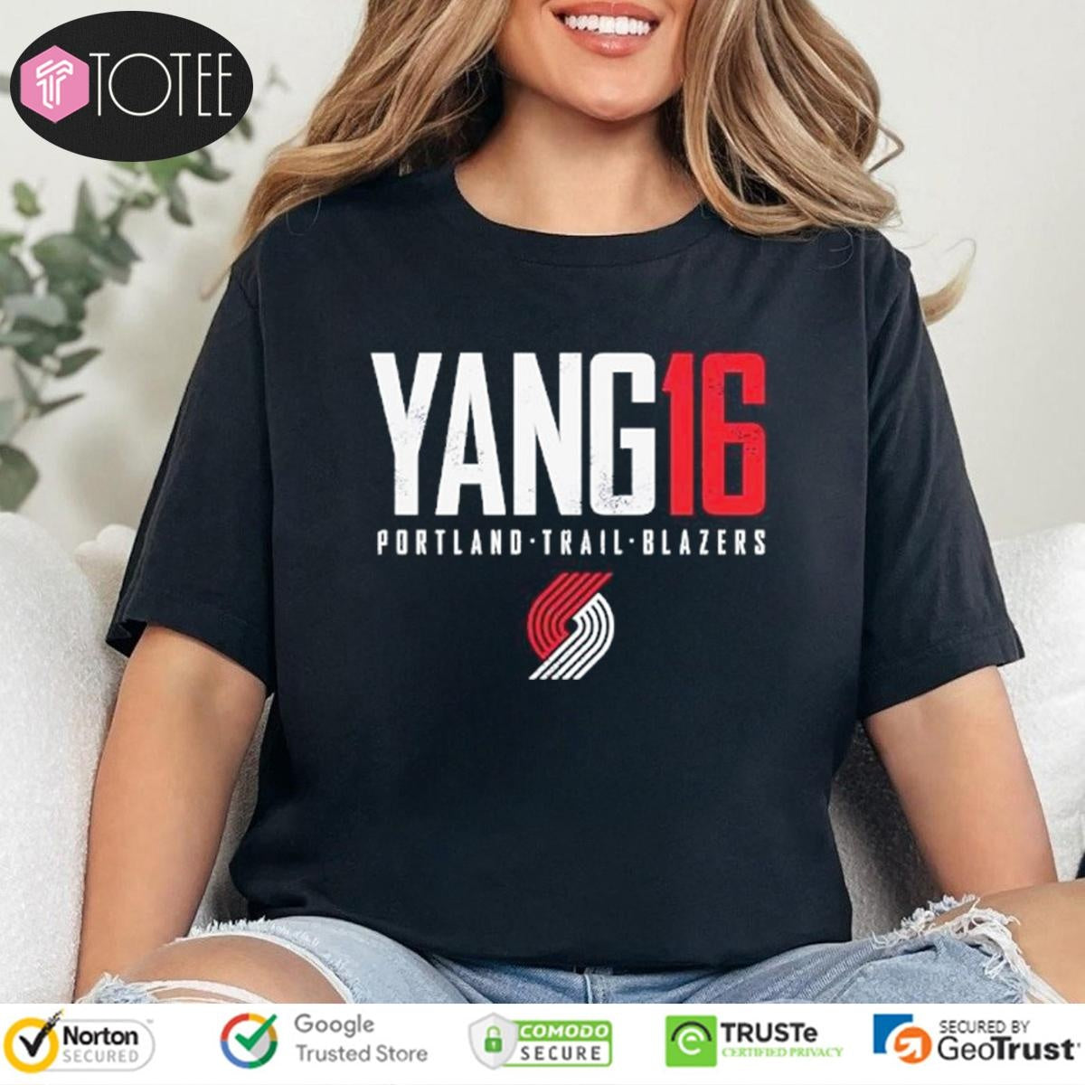 Yang 16 Portland Trail Blazers Yang Hansen T-shirt
