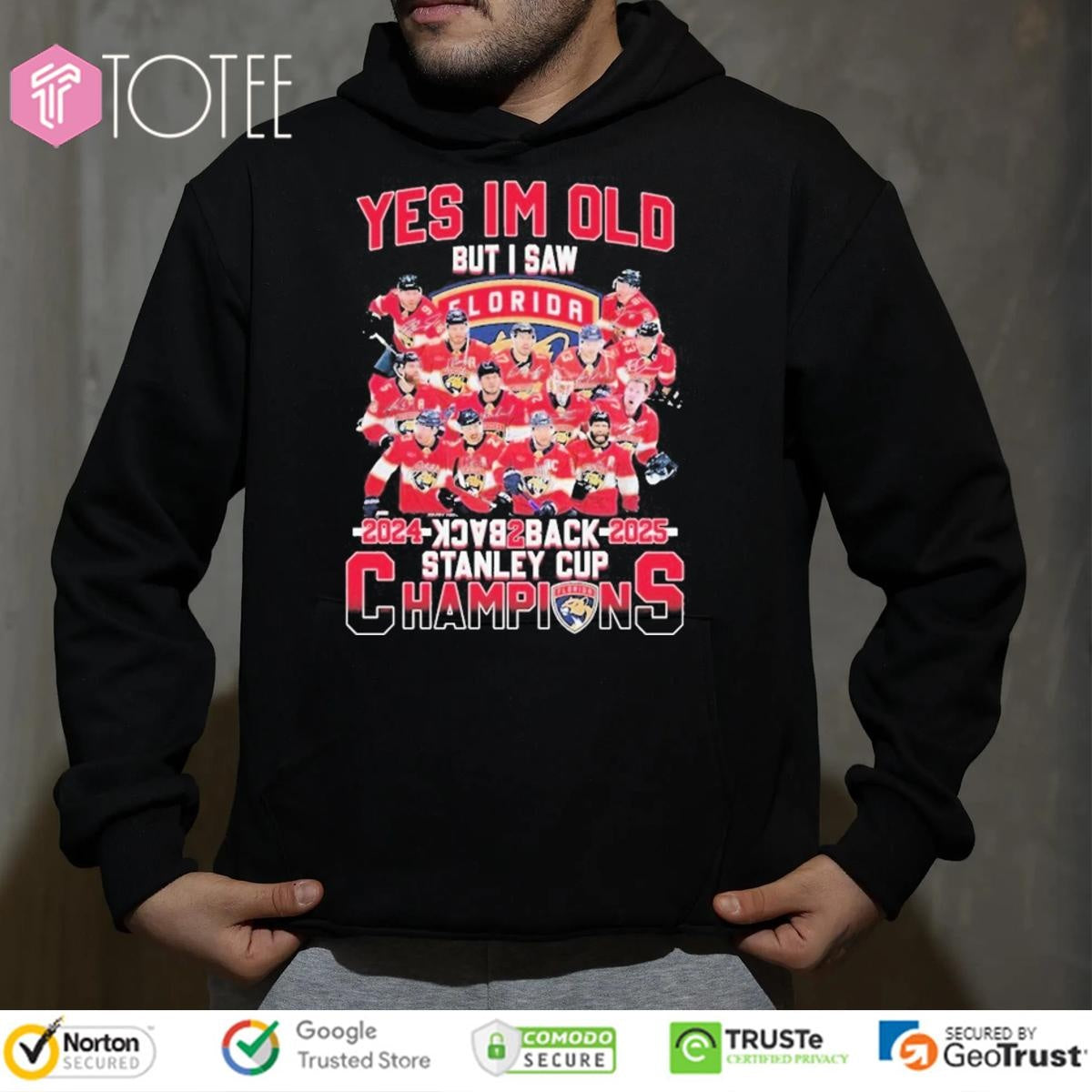 Yes I Am Old But I Saw Back 2 Back Stanley Cup Champions Florida Panthers Signatures T-shirt
