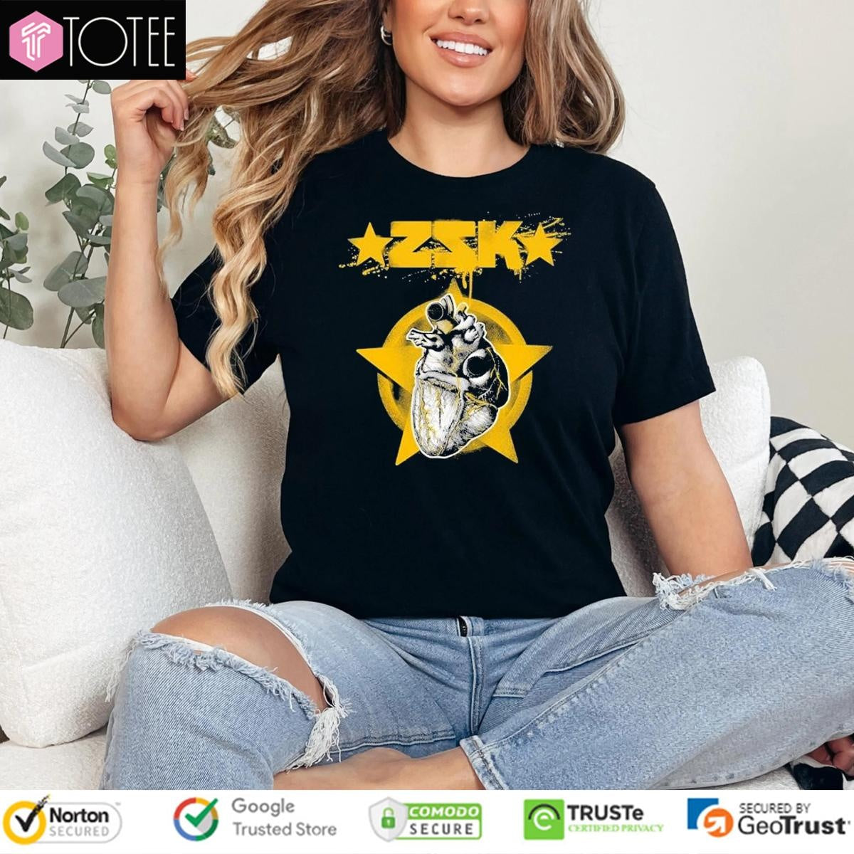 Zsk Herz Fur Die Sache 10 Jahae Tour 2024 Heart Star T-shirt