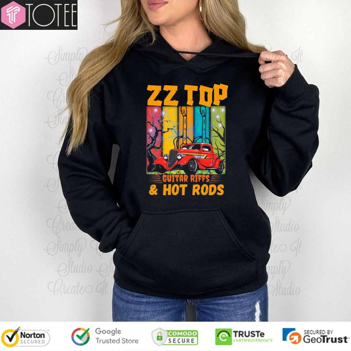 Zz Top Guitar Riffs & Hot Rods Vintage T-shirt