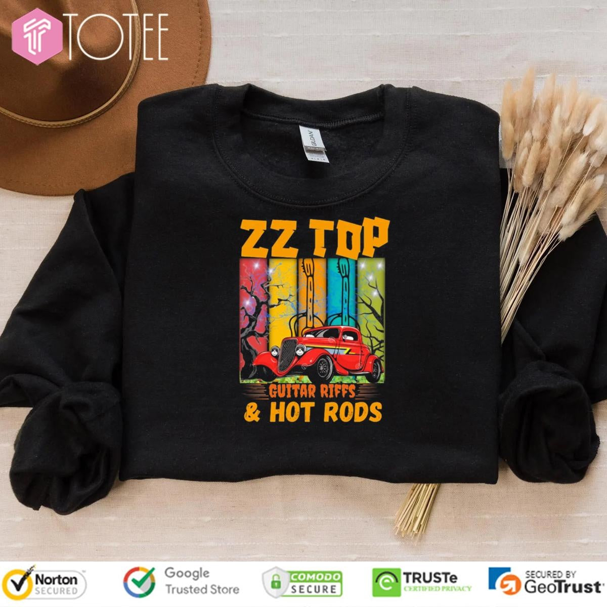 Zz Top Guitar Riffs & Hot Rods Vintage T-shirt