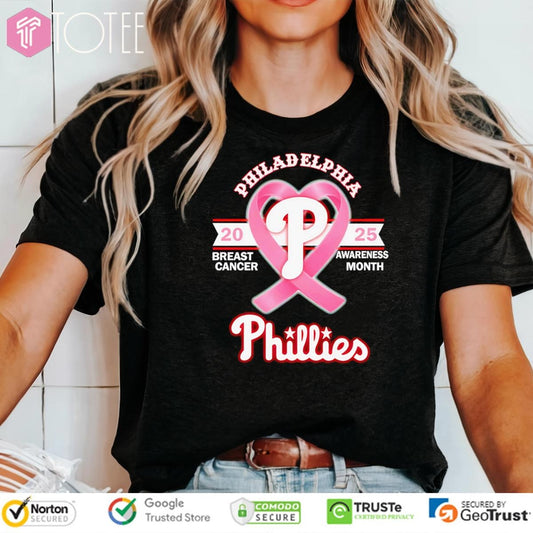 2025 Breast Cancer Awareness Month Philadelphia Phillies Baseball T-shirt