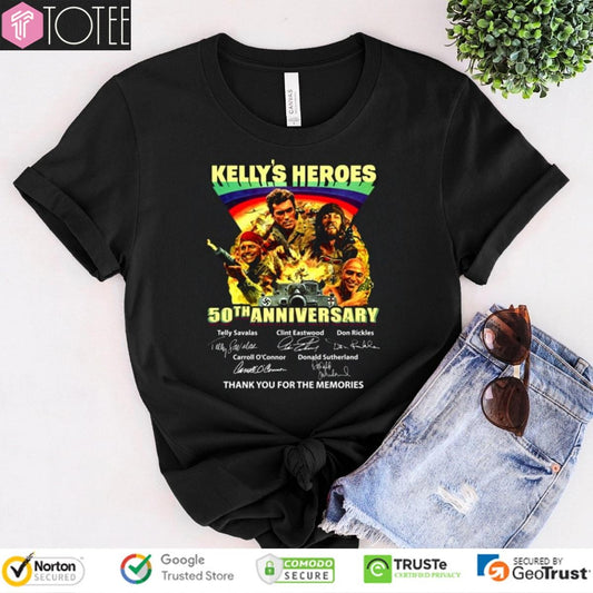 50Th Anniversary Kellys Heroes Signatures T-shirt