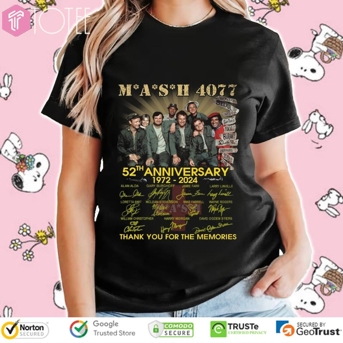 52Th Anniversary 1972-2024 Mash 4077 Signatures T-shirt