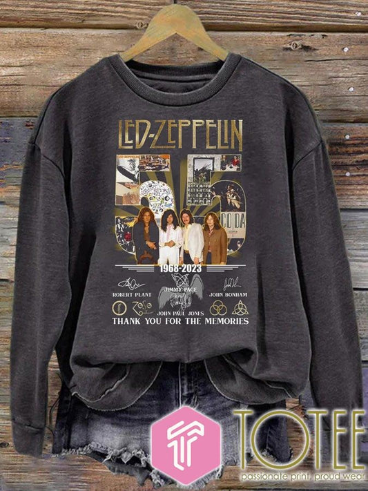 55 Years Of 1968-2023 Led Zeppelin Signatures sweatshirt
