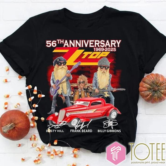 56Th Anniversary 1969-2025 Zz Top Ver Cartoon T-shirt