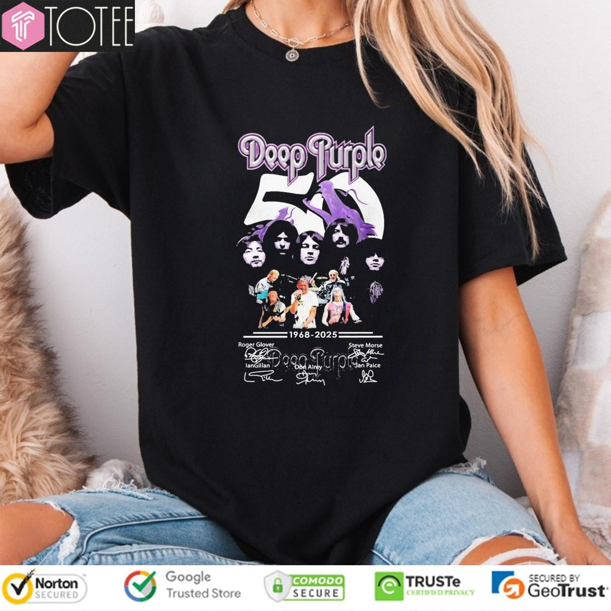 57 Years 1968-2025 Deep Purple Signatures T-shirt