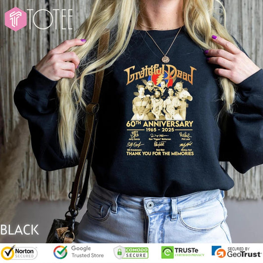 60Th Anniversary 1965-2025 Grateful Dead Signatures sweatshirt