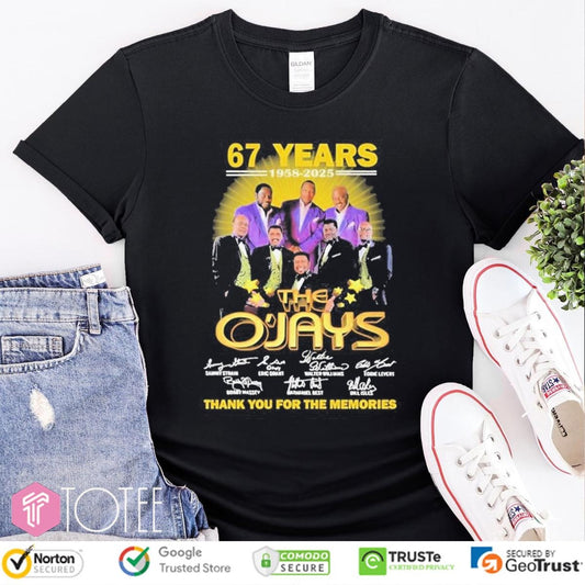 67 Years 1950-2025 The Ojays Signatures T-shirt