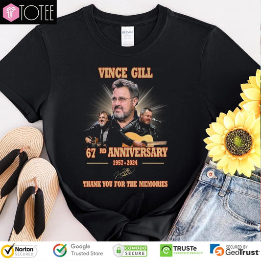 67Rd Anniversary 1957-2024 Vince Gill Signature T-shirt