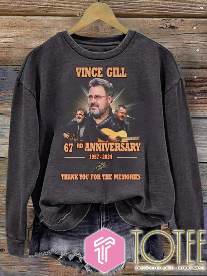 67Rd Anniversary 1957-2024 Vince Gill Signature T-shirt