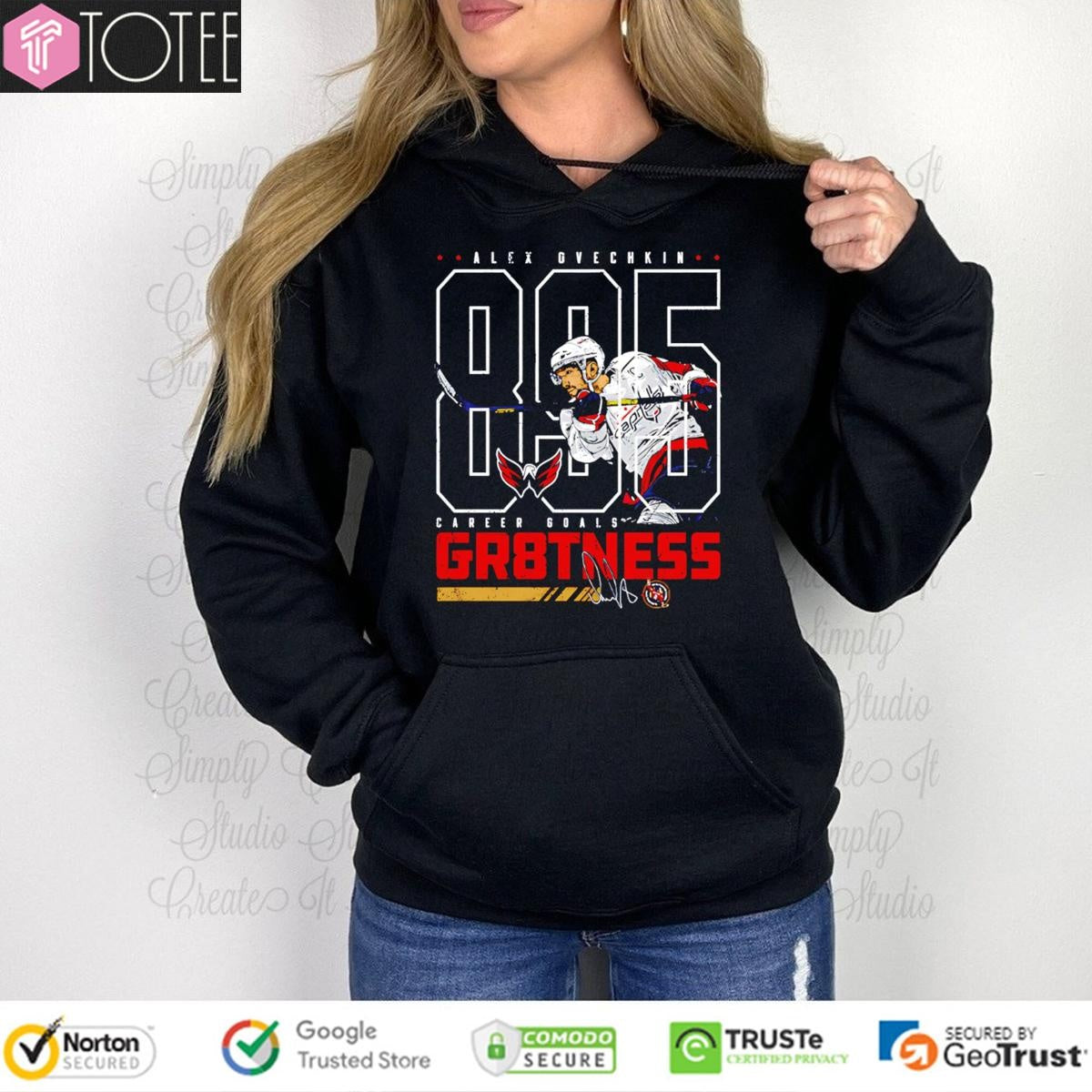 Alex Ovechkin 895 Career Goals Gr8tness Washington Hockey Signature T-shirt