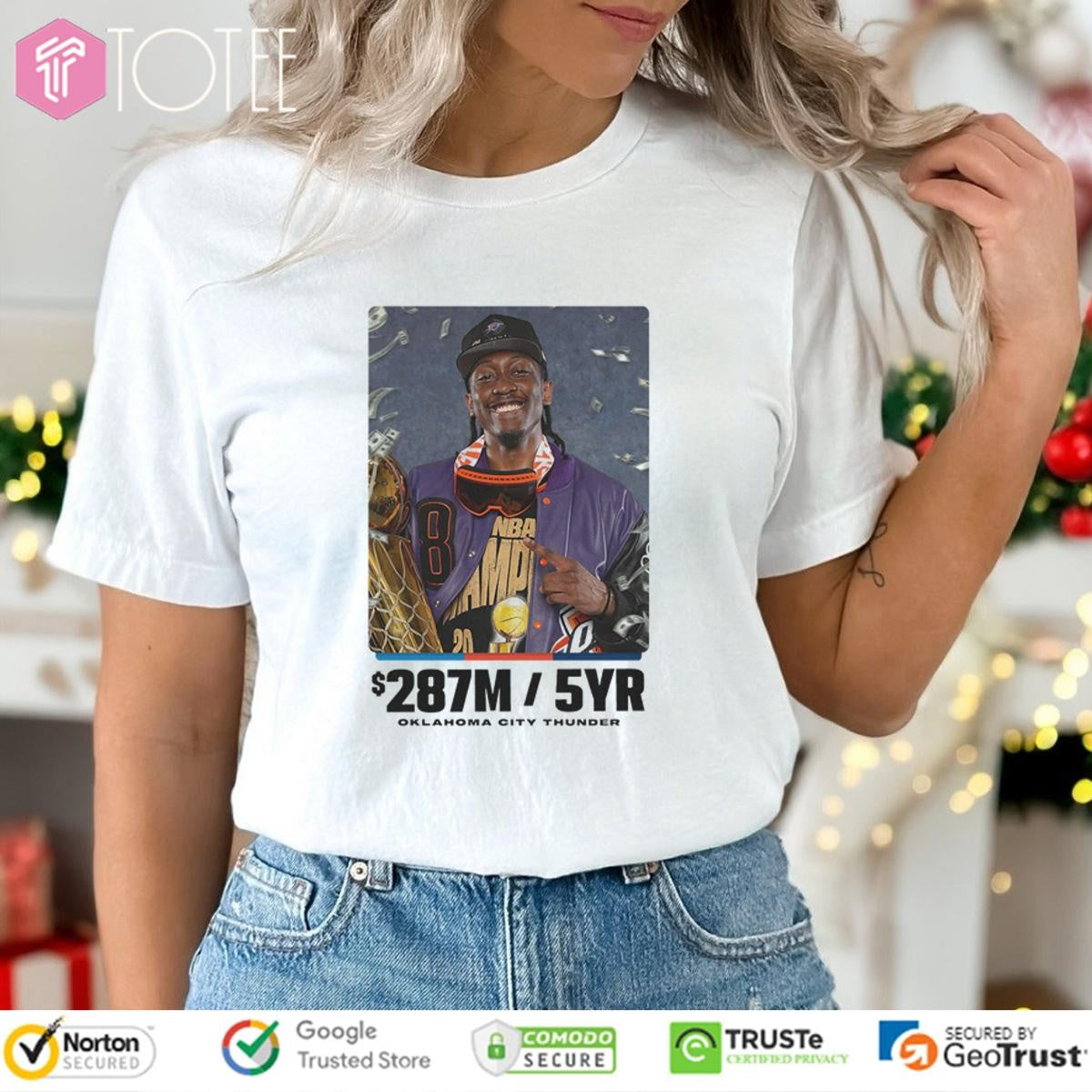 All Nba Star Jalen Williams 287M 5 Year Oklahoma City Thunder Champion T-shirt