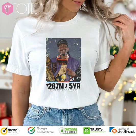 All Nba Star Jalen Williams 287M 5 Year Oklahoma City Thunder Champion T-shirt
