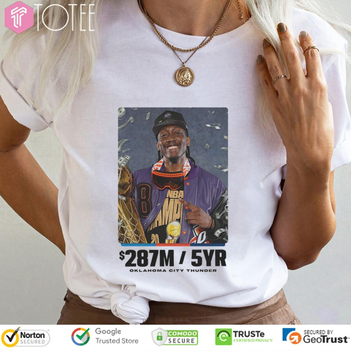 All Nba Star Jalen Williams 287M 5 Year Oklahoma City Thunder Champion T-shirt