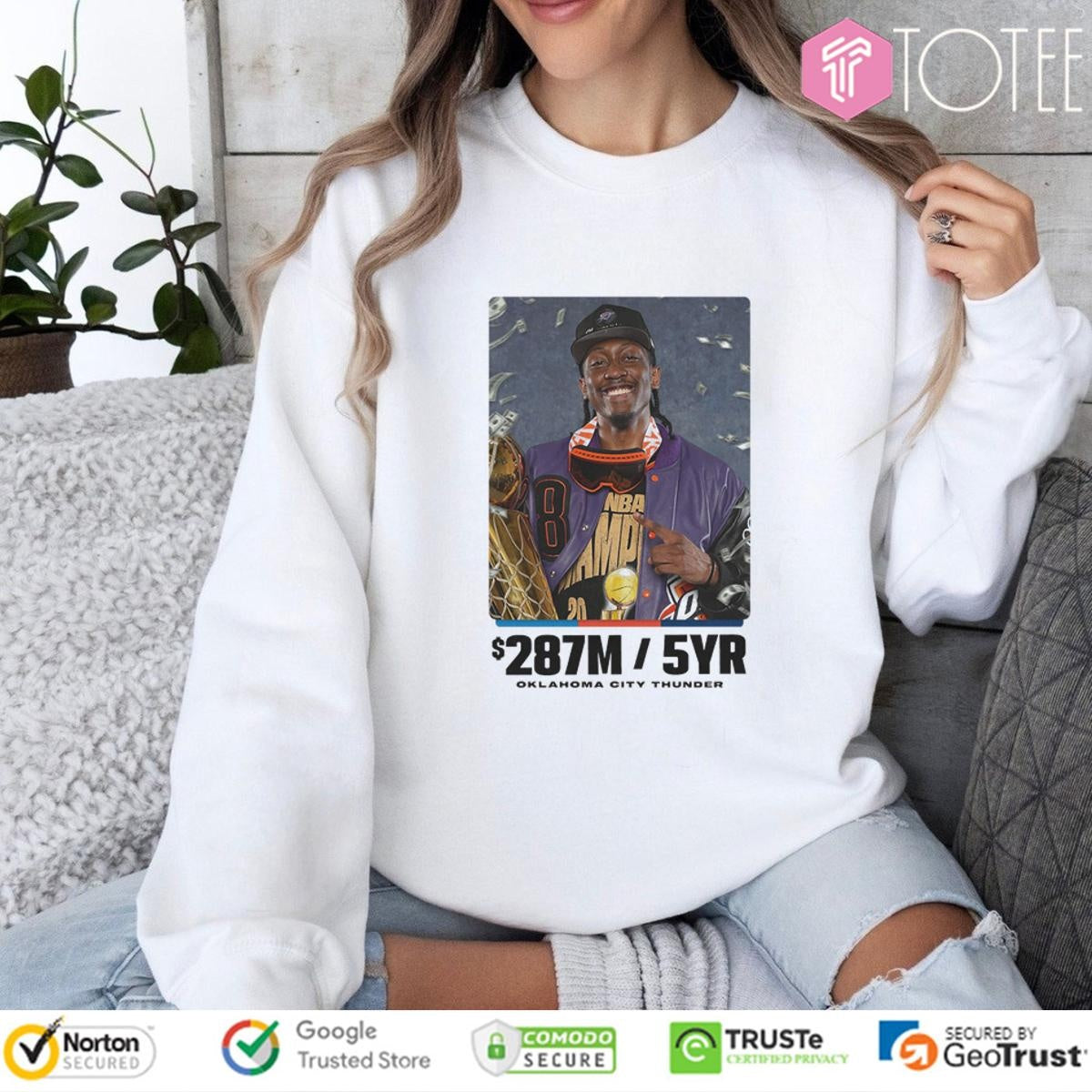 All Nba Star Jalen Williams 287M 5 Year Oklahoma City Thunder Champion T-shirt