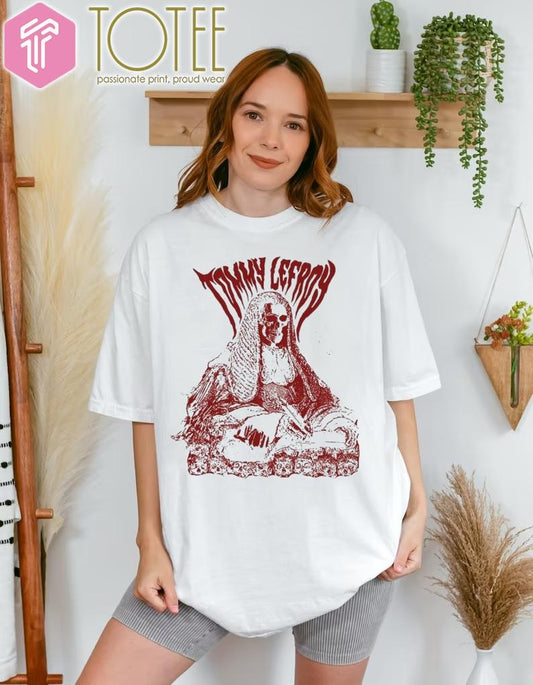 Amelia Woolley Wearing Tommy Lefroy Heavymetal Tom T-shirt