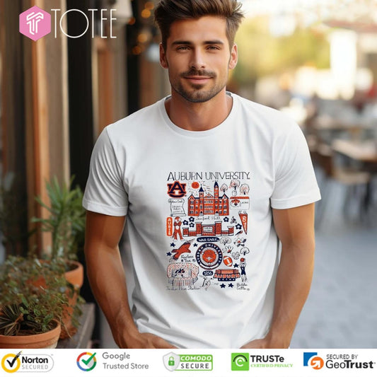 Auburn University Tigers Art Illustration T-shirt