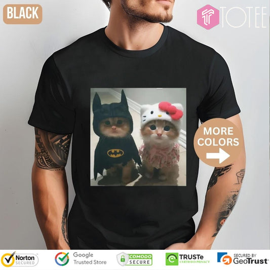 Batman Hello Kitty Cat Kitten Cosplay T-shirt